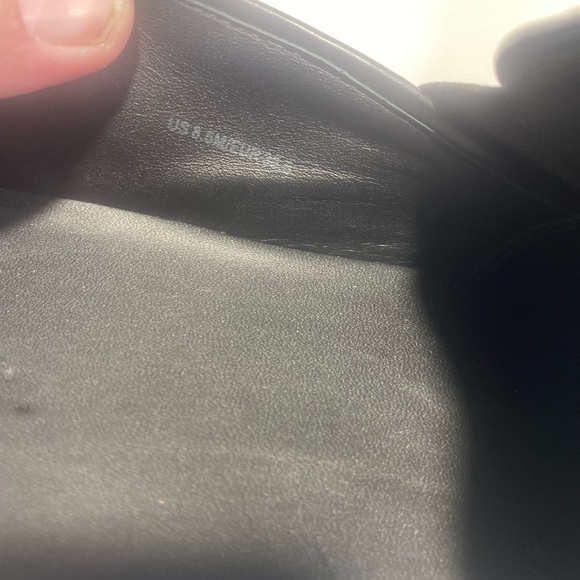 Vince Leather Black Gray Animal/Snake Print Chunky Platform Slip On Sneakers 8.5 - Picture 12 of 15